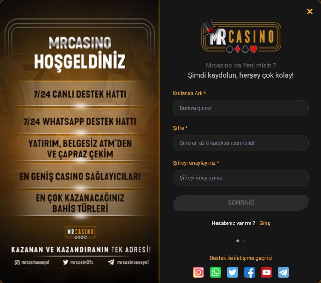 mrcasino hesap onayı